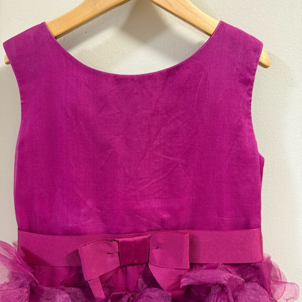 Marchesa for Neiman Marcus x Target Fuchsia Tulle Ruffle Dress Sz 8-10 100% Silk - Picture 5 of 10
